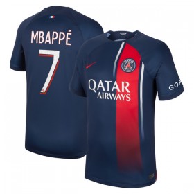 Fotbalové dresy Paris Saint-Germain 2023-24 Mbappé 7 Domácí Dres Krátký Rukáv